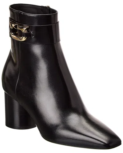 Ferragamo Placida Leather Bootie In Black