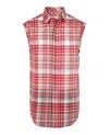 Ferragamo Plaid Print Sleeveless Shirt