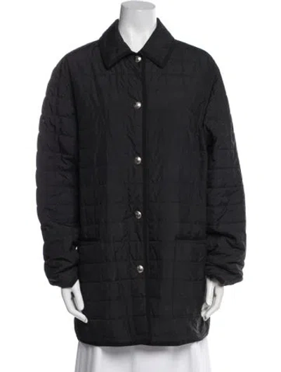 Pre-owned Ferragamo Plaid Print Utility Jacket In Black