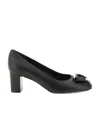 Ferragamo Melena 70mm Leather Pumps In Black
