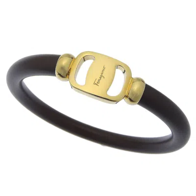 Pre-owned Ferragamo Plating Leather Bangle () In Multi
