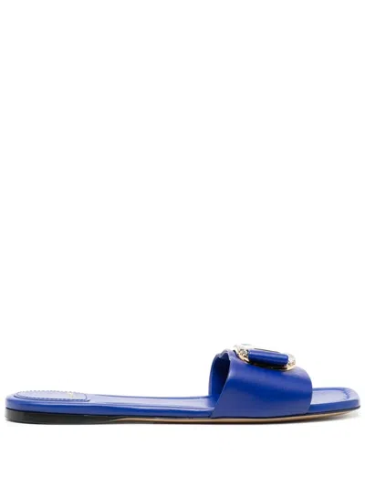 Ferragamo Platino Sandals In 蓝色