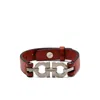 Ferragamo Double-gancini Bracelet In Red