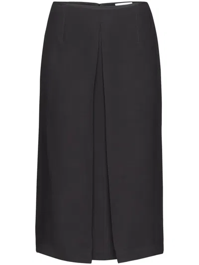Ferragamo Viscose Skirt In Black