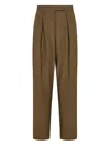 Ferragamo High-rise Straight Pants In Grün