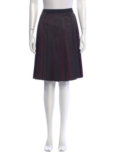 Pre-owned Ferragamo Pleated Accents Knee-length Skirt In Multi