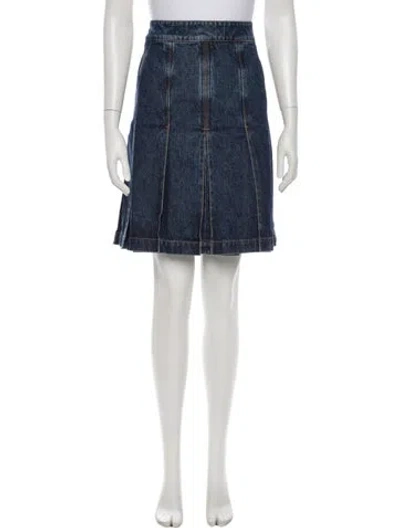 Pre-owned Ferragamo Pleated Accents Knee-length Skirt In Multi