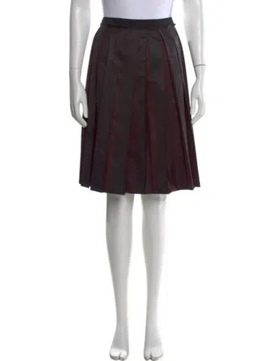 Pre-owned Ferragamo Pleated Accents Knee-length Skirt In Purple