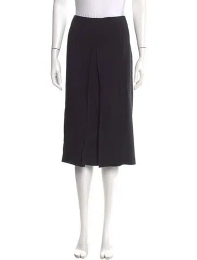 Pre-owned Ferragamo Pleated Accents Knee-length Skirt W/ Tags In Purple