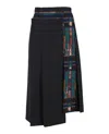 Ferragamo Pleated Asymmetric Midi Skirt