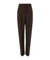 Ferragamo Pressed-crease Wide Leg Pants In Black