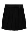 Ferragamo Pleated Mini Skirt In Black