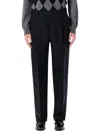 Ferragamo Tailored Trousers With Pleats And Pockets In Black