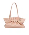 Ferragamo Small Gancio Piercing Soft Leather Shoulder Bag In Pink