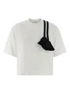 Ferragamo T-shirt With Floral Detail And Tassels In White