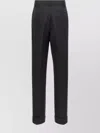 Ferragamo Black Stretched Pleated Trousers