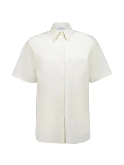 Ferragamo Pocket Short-sleeve Shirt In Neutral