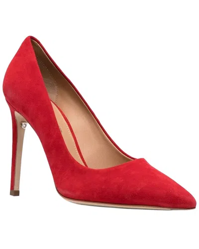 Ferragamo Pointed 110mm Leather Pump In Red