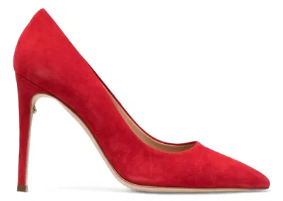 Pre-owned Ferragamo Pointed 110mm Suede Pumps (women's) Sneakers In Red