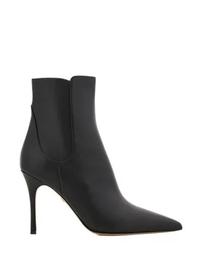 Ferragamo Pointed Ankle Boots In Black