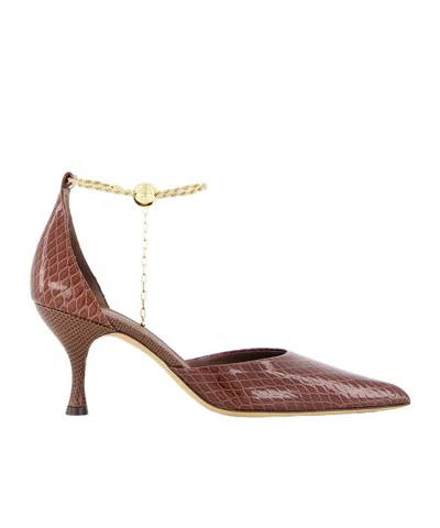Ferragamo Pointed High Heels In Brown