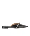 Ferragamo Pointed Muller Shoes In Black