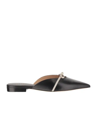 Ferragamo Pointed Muller Shoes In Black