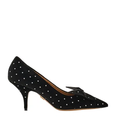 Ferragamo Pointed Pump With Soft Bow In Black
