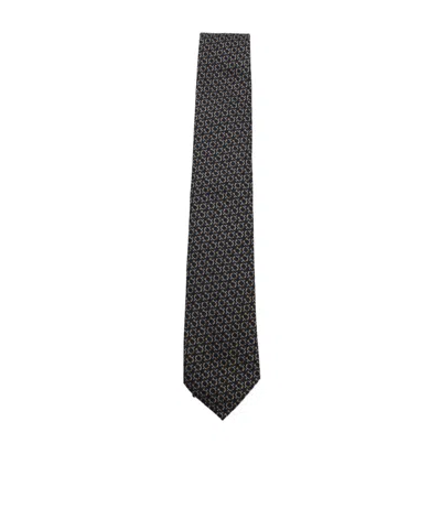 Ferragamo Pointed Tie In Black