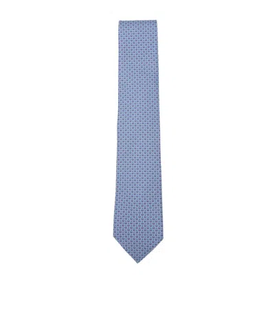 Ferragamo Pointed Tie In Blue