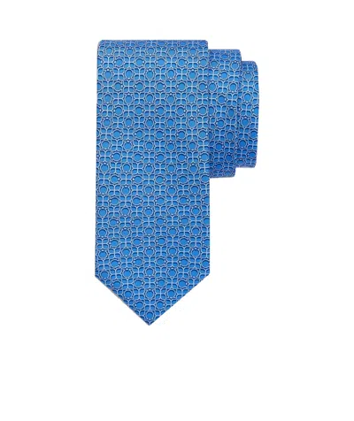 Ferragamo Pointed Tie In Blue