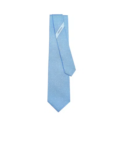 Ferragamo Pointed Tie In Blue