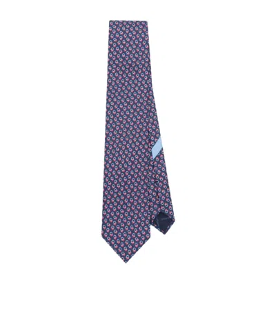 Ferragamo Pointed Tie In Blue
