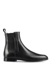 Ferragamo Pointed Toe Ankle Boots With Elastic Side Panels In Black