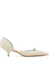 Ferragamo Kitten-leg-pumps Mit Spitzer Kappe In Nude