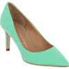 Ferragamo Pointed Toe Pump In Green