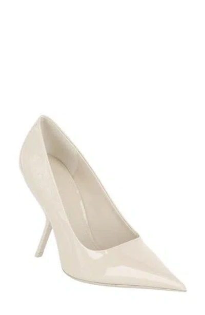 Ferragamo Pointed Toe Pump In White