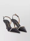 Ferragamo Pointed Toe Pumps Bow Detail Contrast Trim