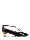 Ferragamo Pointed Toe Pumps With Spherical Heel Design In Black