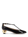 Ferragamo Pointed Toe Pumps With Spherical Heel Design In Black