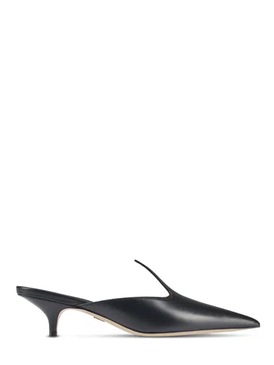 Ferragamo Pointed Toe Pumps With Unique Cut-out Design In White