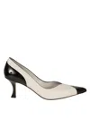 Ferragamo Pointed Toe Pumps With Vintage-inspired Heel