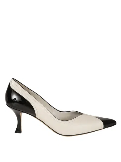 Ferragamo Pointed Toe Pumps With Vintage-inspired Heel