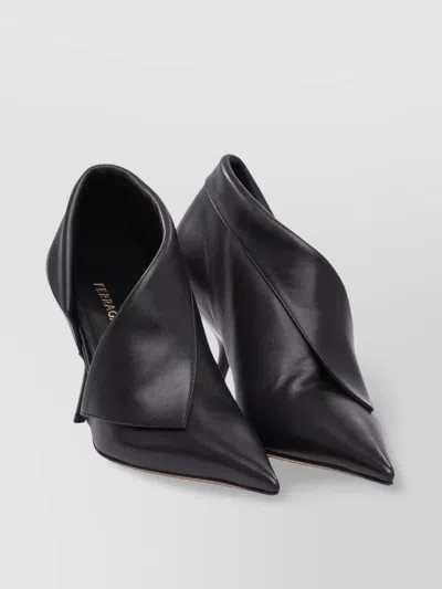 Ferragamo Pointed Toe Stiletto Heel Leather Pumps