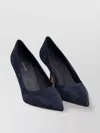 Ferragamo Pointed Toe Stiletto Heel Suede Pumps
