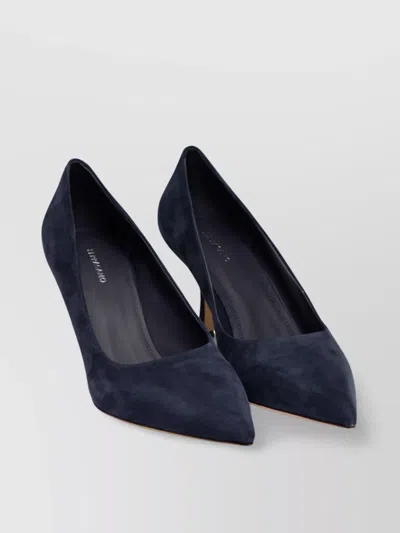 Ferragamo Pointed Toe Stiletto Heel Suede Pumps