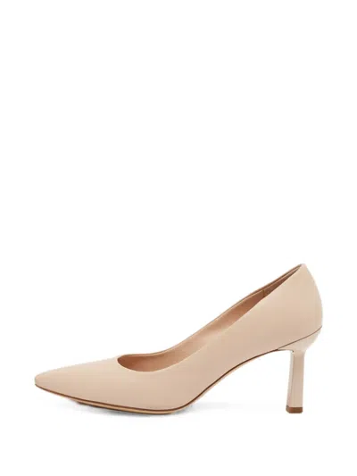 Pre-owned Ferragamo Pointed-toe Heeled Pumps In Neutral