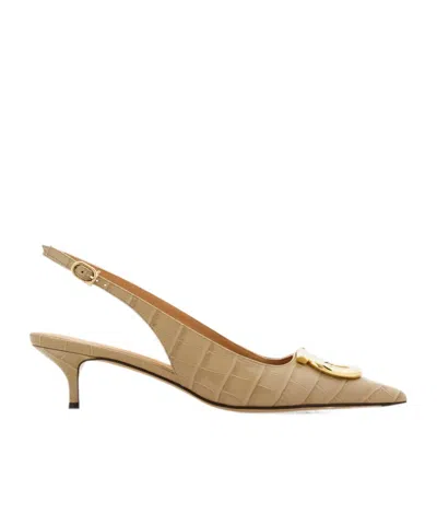 Ferragamo Pointed-toe High-heeled Sandals In Brown