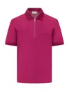 Ferragamo Embroidered Logo Polo Shirt In Cherise Pink
