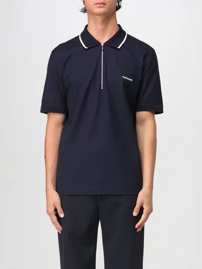 FERRAGAMO POLO SHIRT FERRAGAMO MEN COLOR NAVY,H22764045